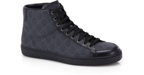 gucci black high top|gucci supreme high top black.